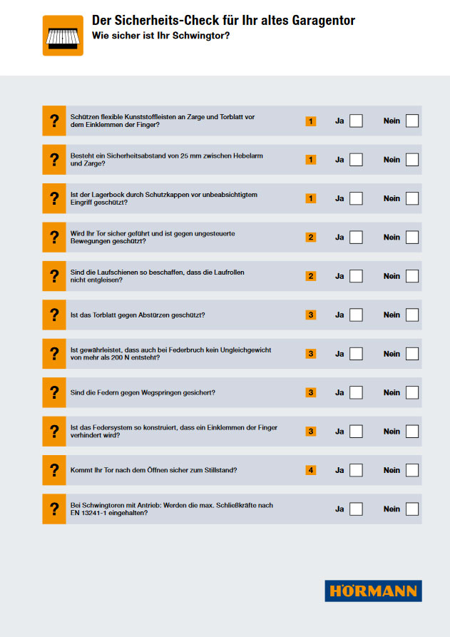 Sicherheitscheck Schwingtor PDF