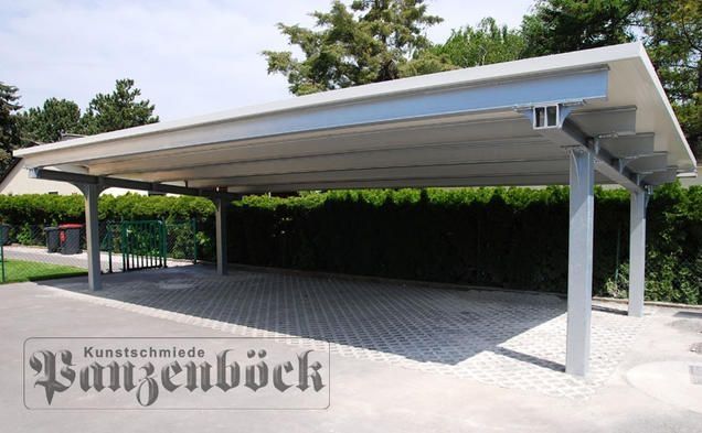 Ein maßgefertigter Carport aus Stahl oder Aluminium 